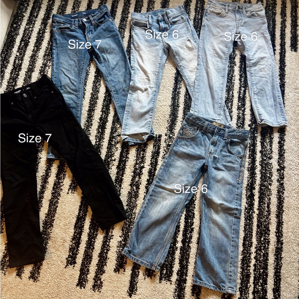 Old Navy Kids Denim Jeans Bundle in Light Blue and Black